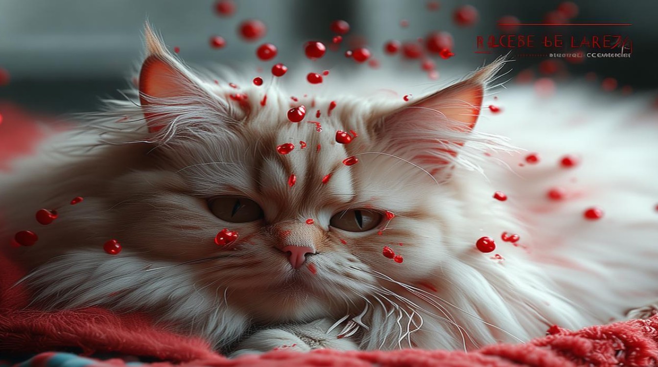 猫咪身上红色颗粒