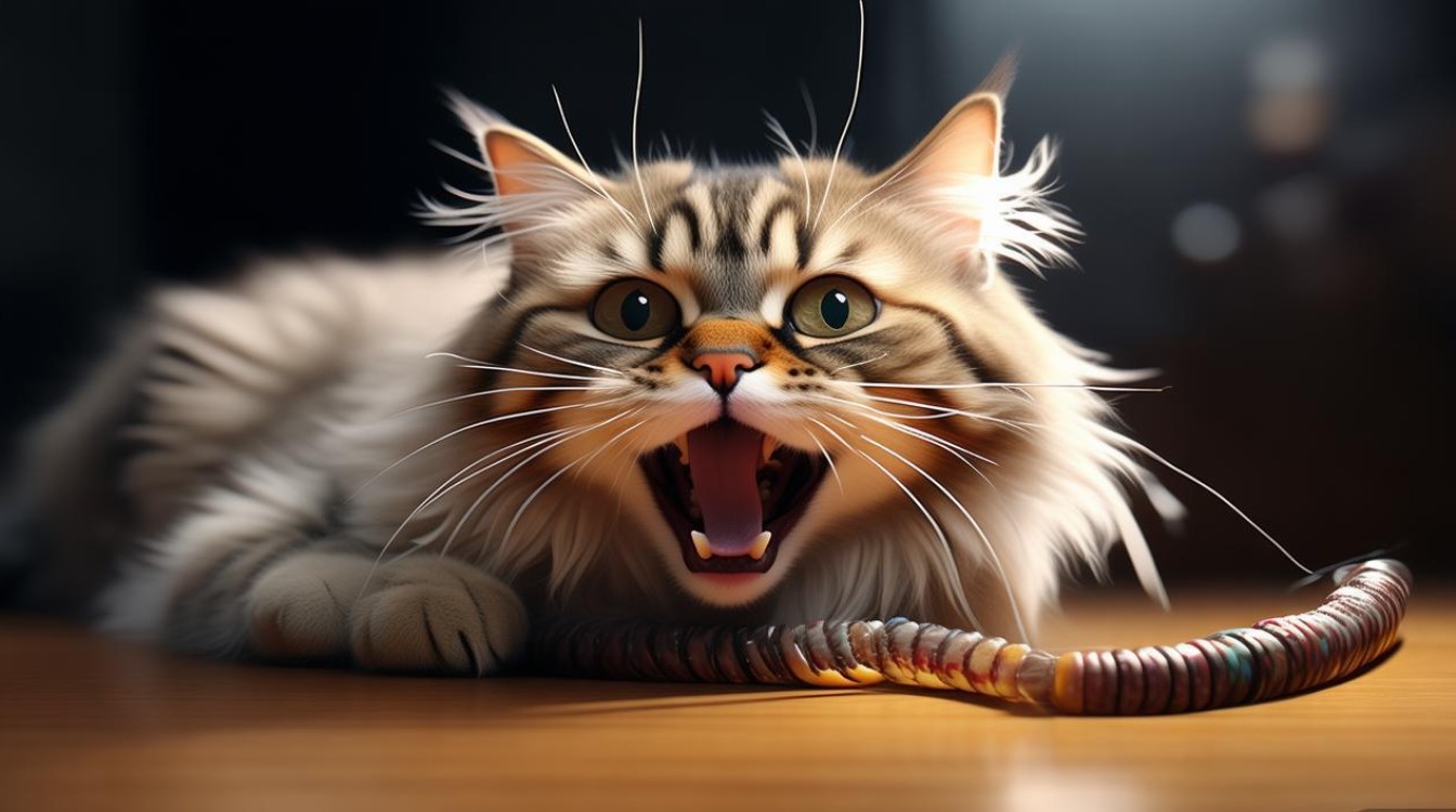 猫咪吃药吐虫子