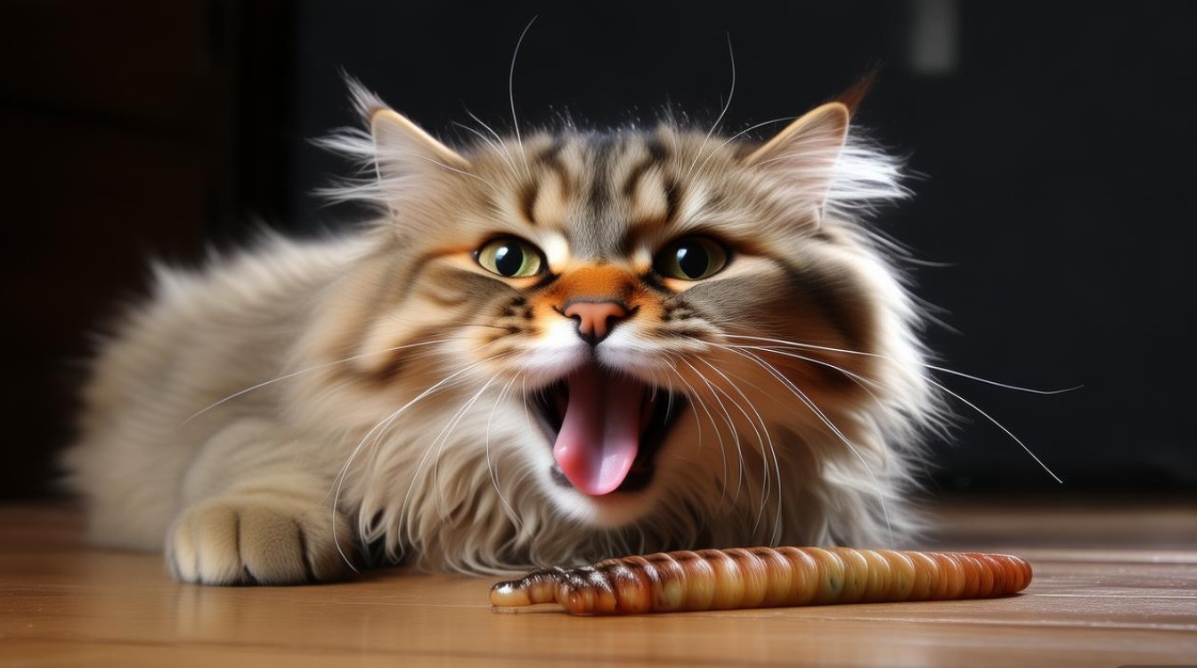 猫咪吃药吐虫子