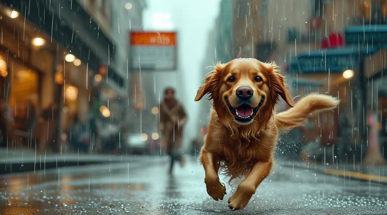 下雨接狗狗