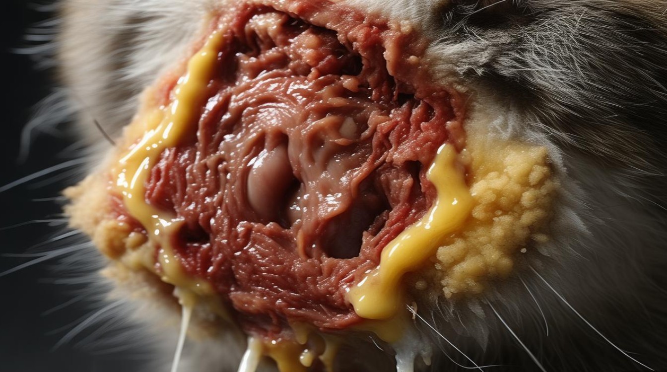 猫咪伤口化脓腐烂