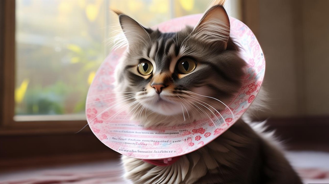猫咪自制伊丽莎白圈