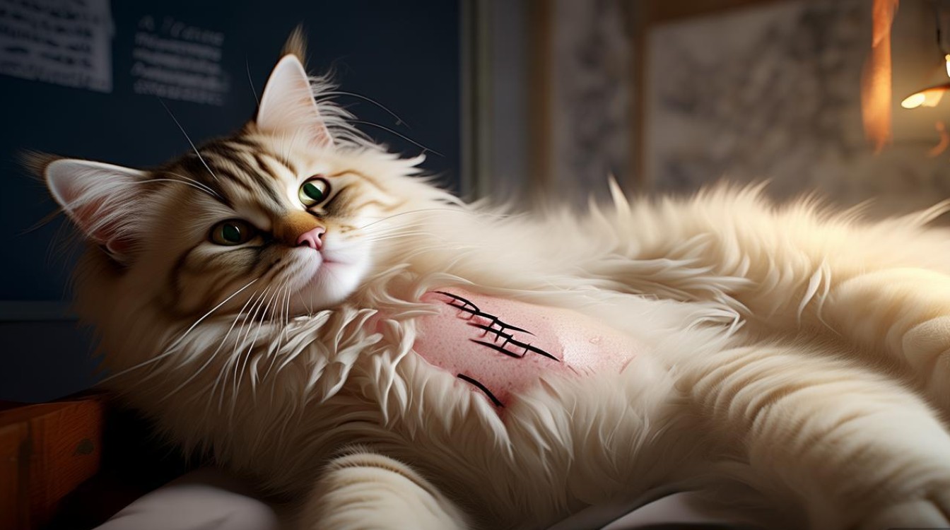猫咪绝育伤口肿