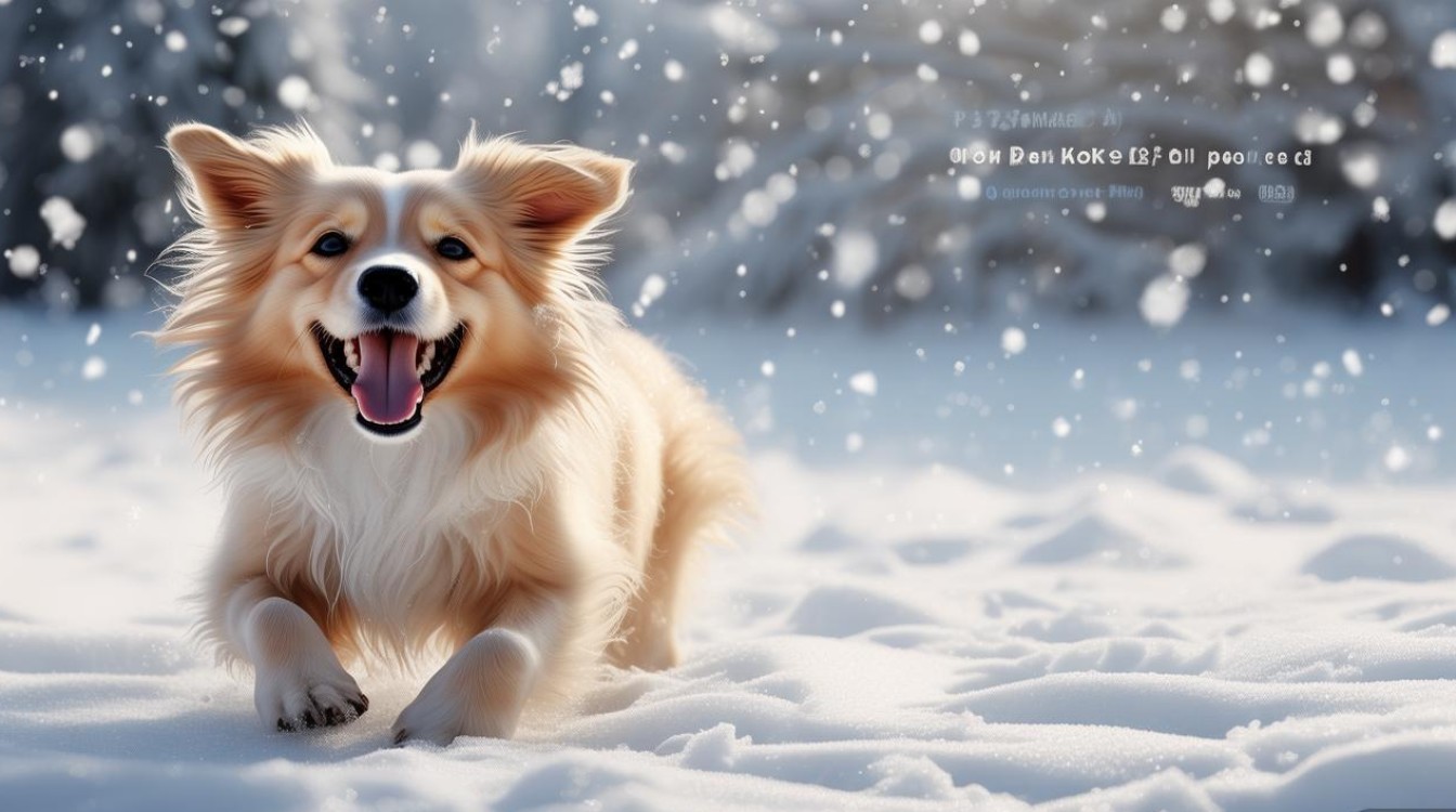狗狗在下雪