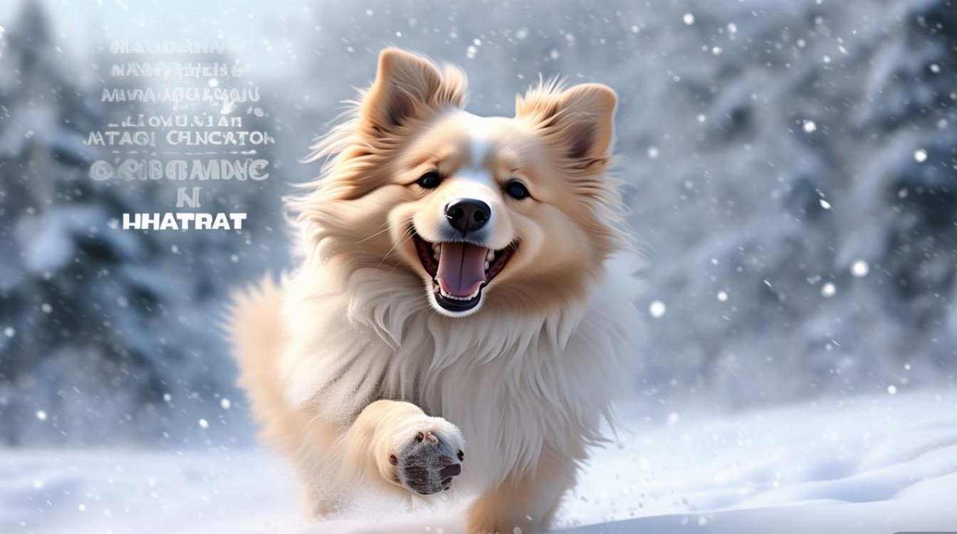 狗狗在下雪