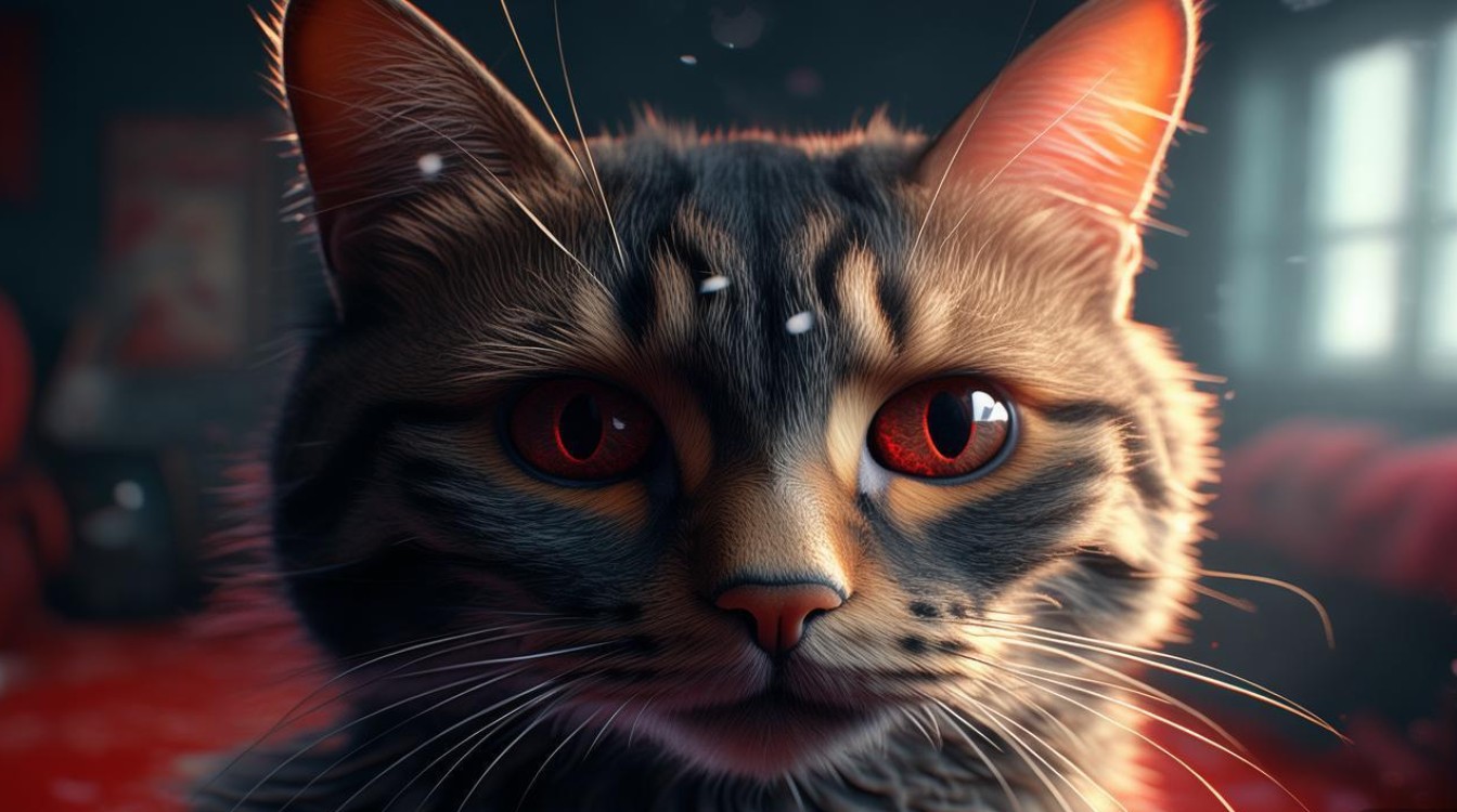 猫咪眼睛外边红
