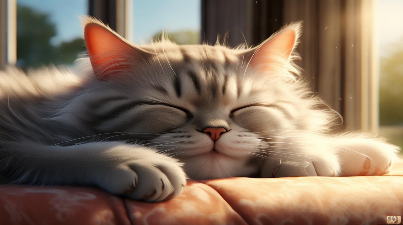猫咪睡觉耳朵很热