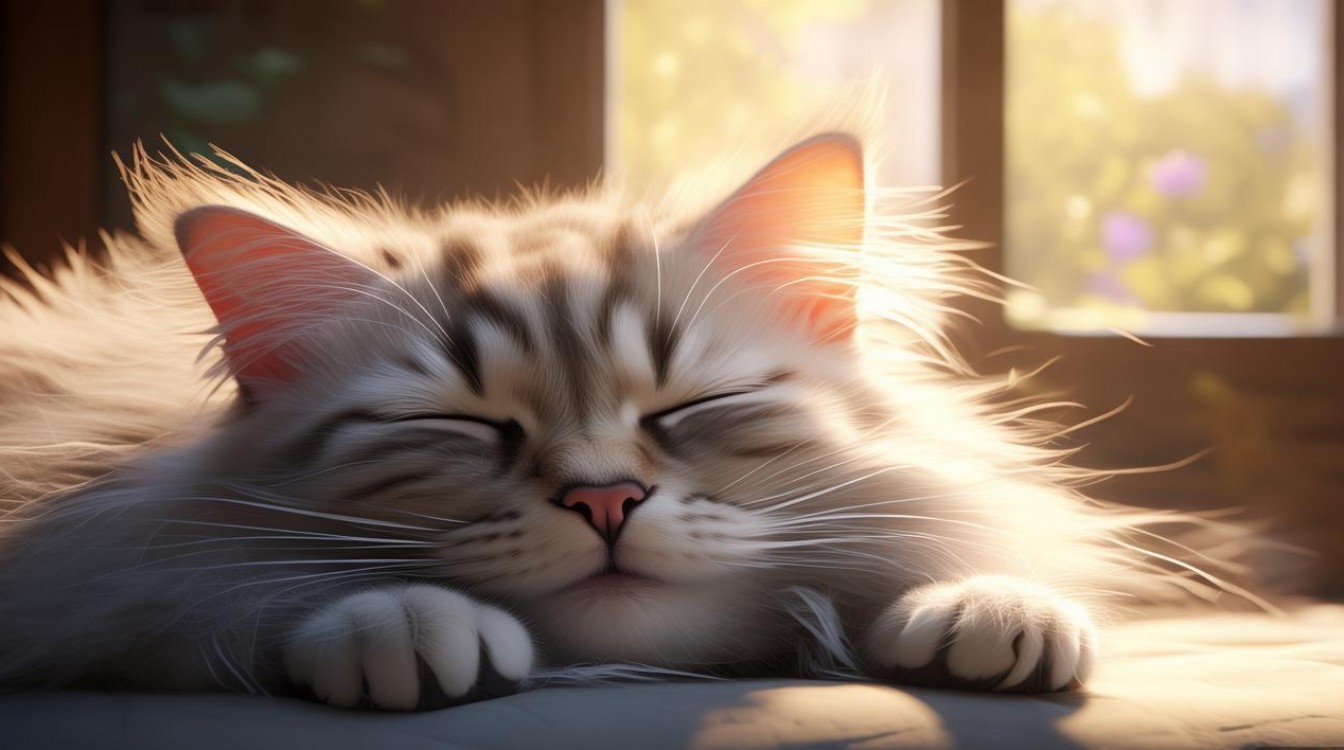 猫咪睡觉耳朵很热