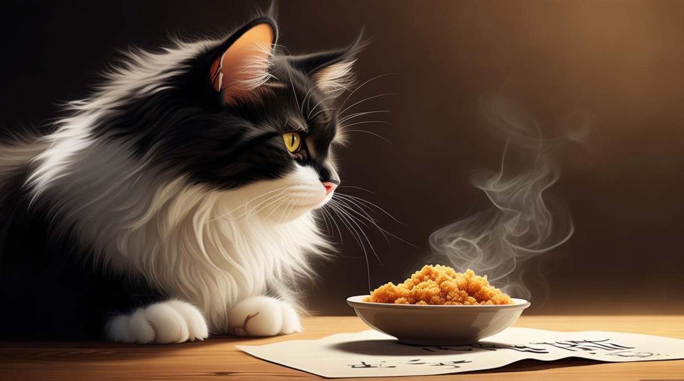 猫咪吃东西 嗚