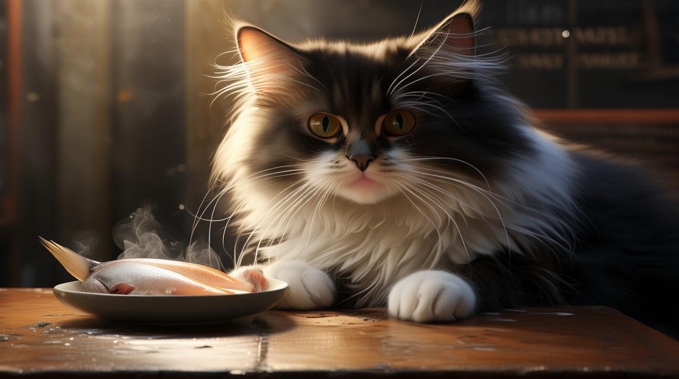 猫咪吃东西 嗚