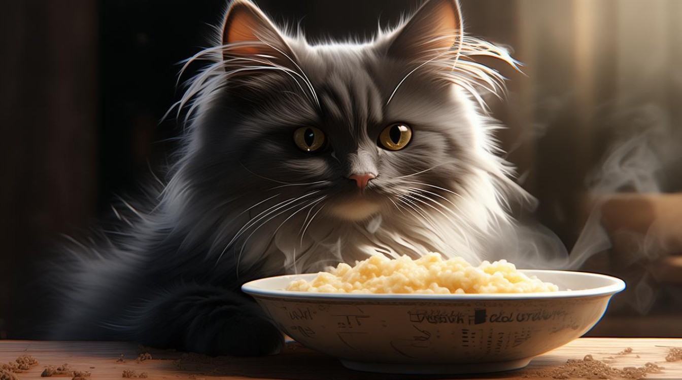 猫咪吃东西 嗚