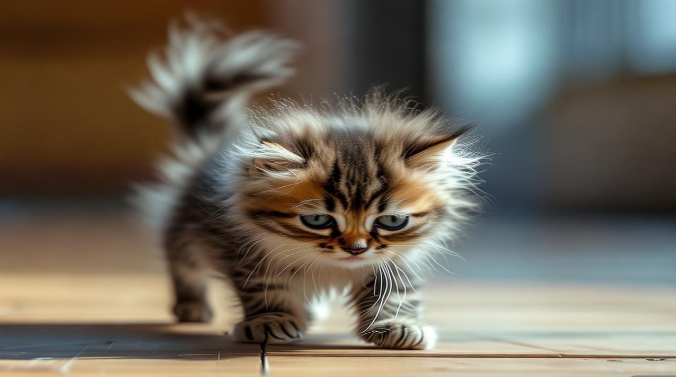 猫咪站走不稳