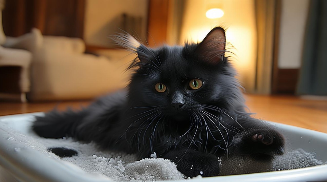猫咪尿完打滚