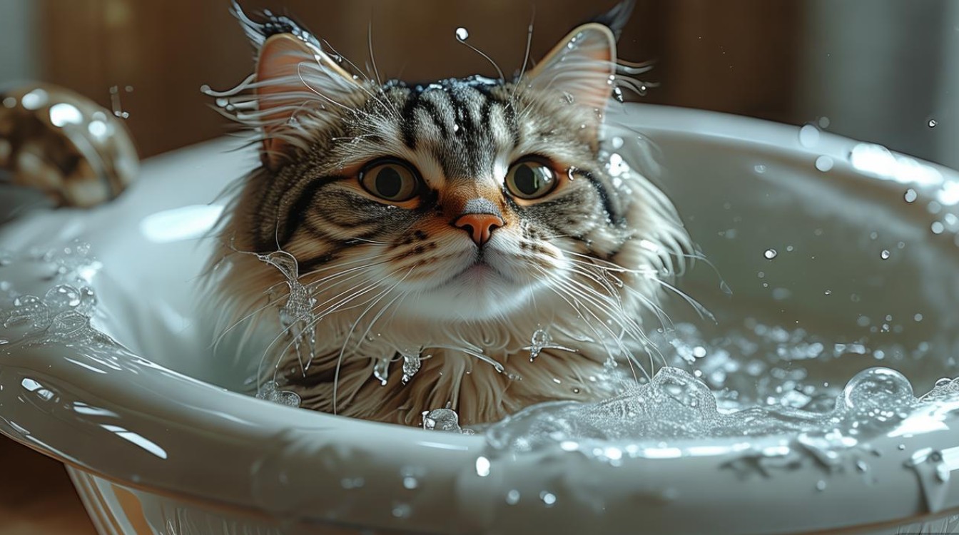 猫咪洗澡会洗掉