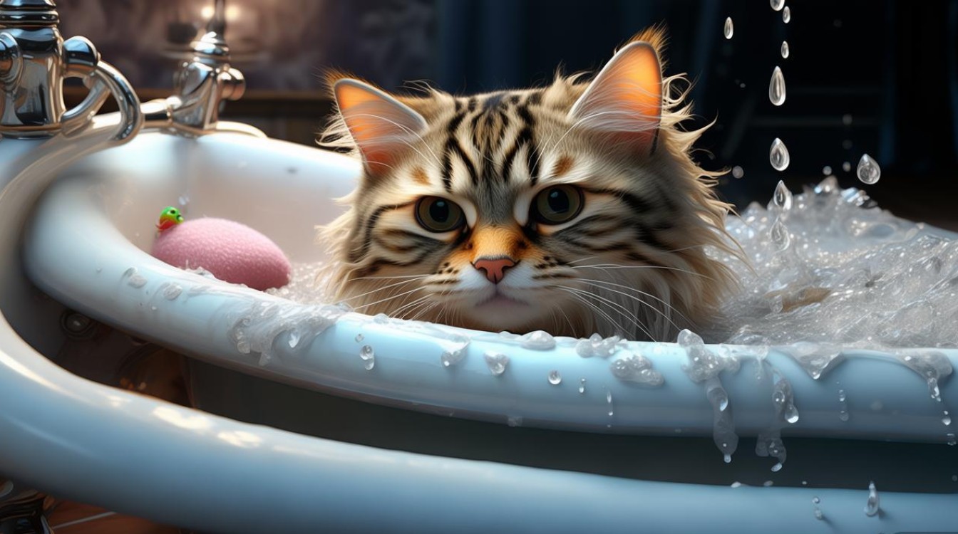 猫咪洗澡会洗掉