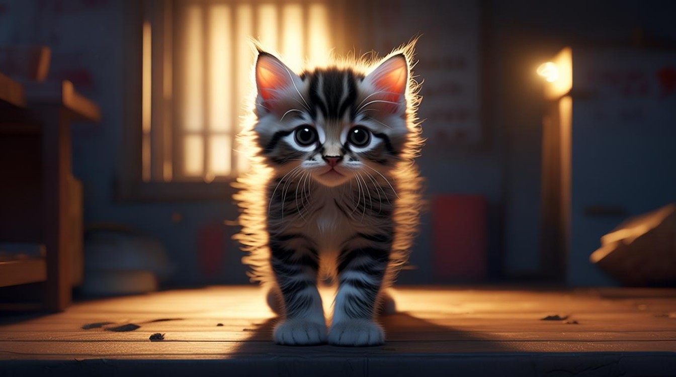 新来的猫咪晚上