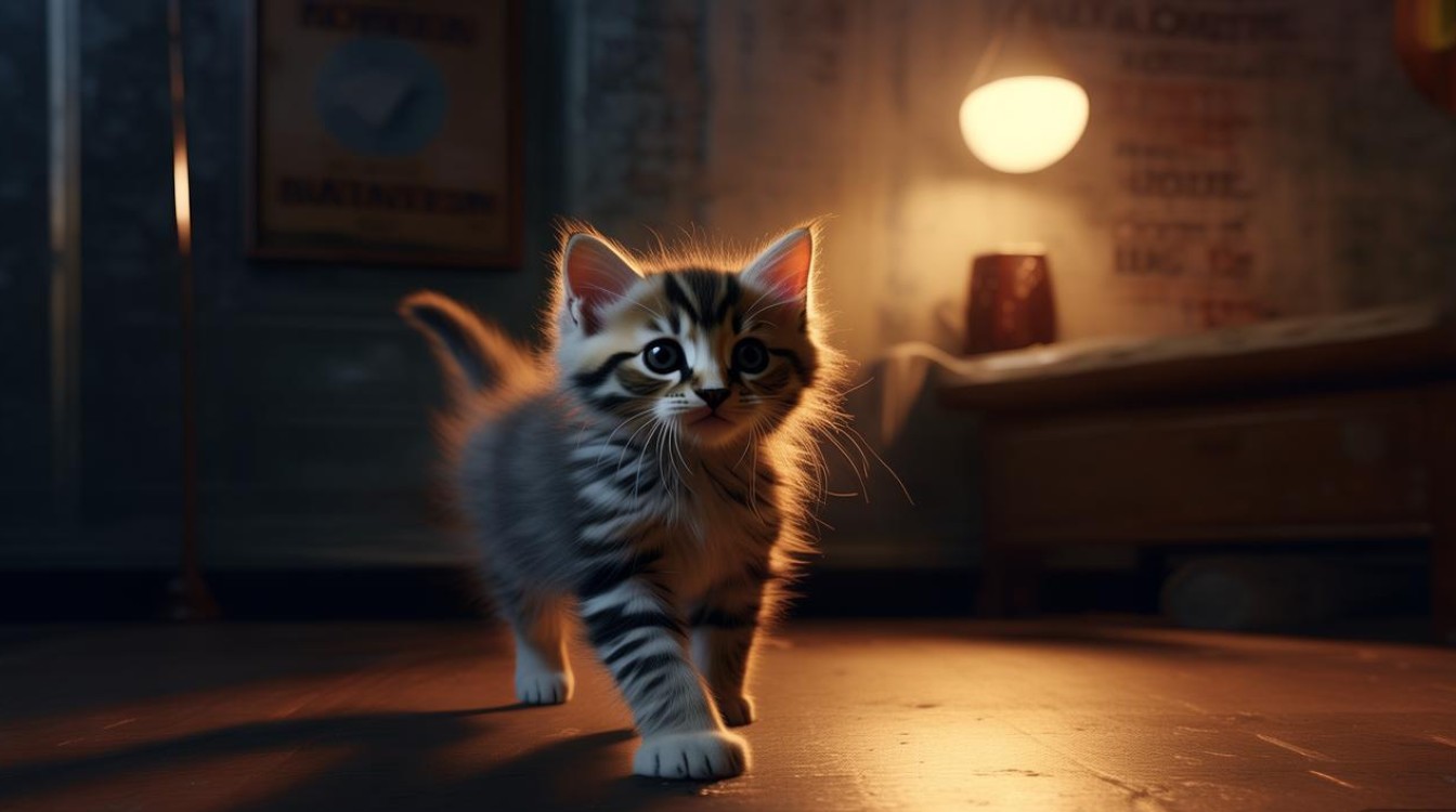 新来的猫咪晚上