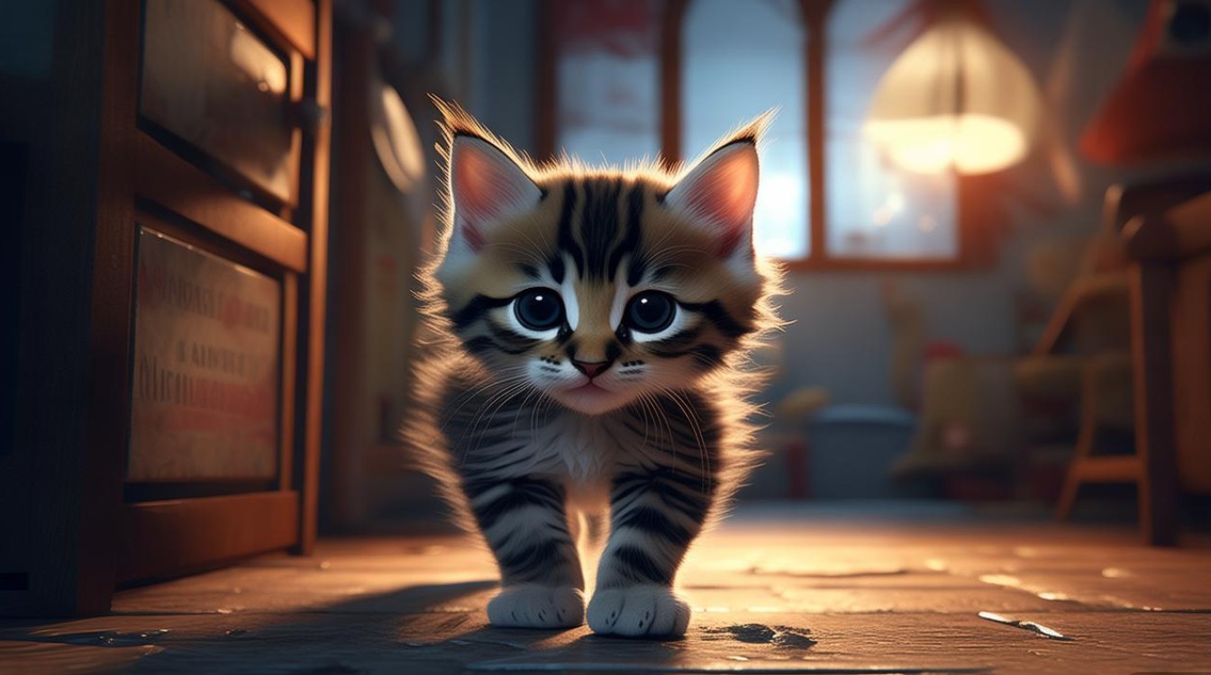 新来的猫咪晚上
