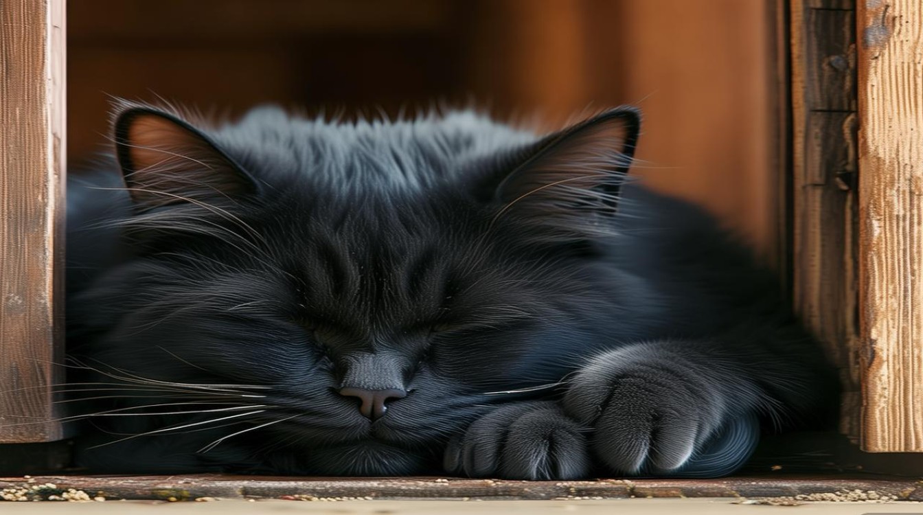 猫咪喜欢睡门口