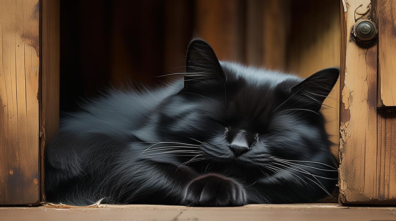 猫咪喜欢睡门口