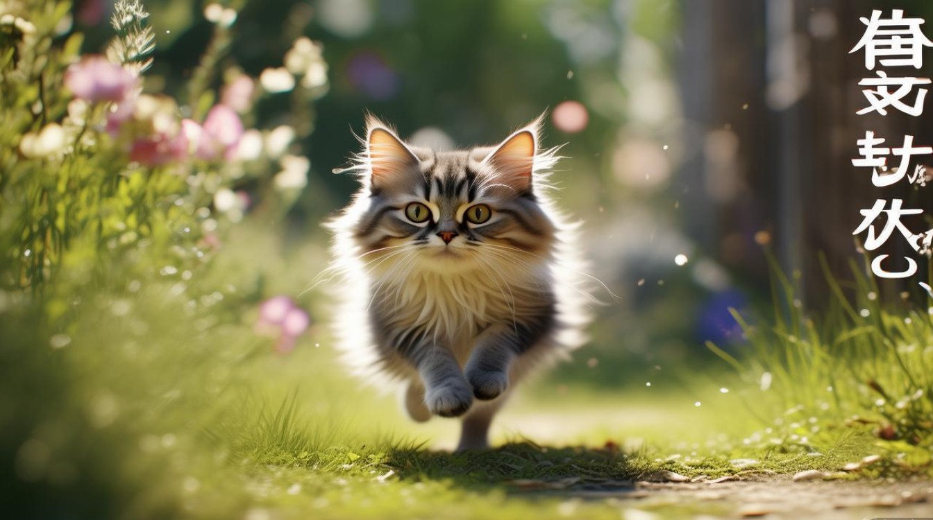 猫咪跑得像兔子