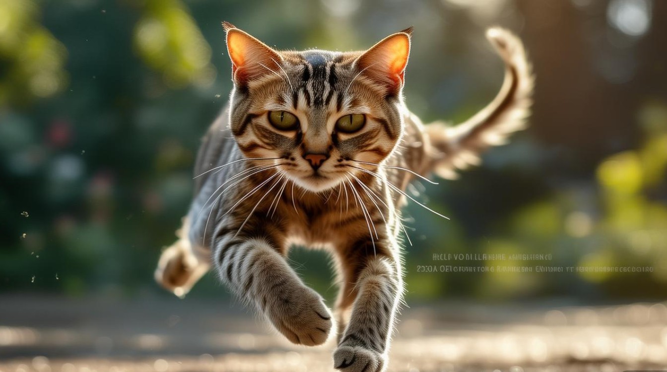 猫咪运动的样子