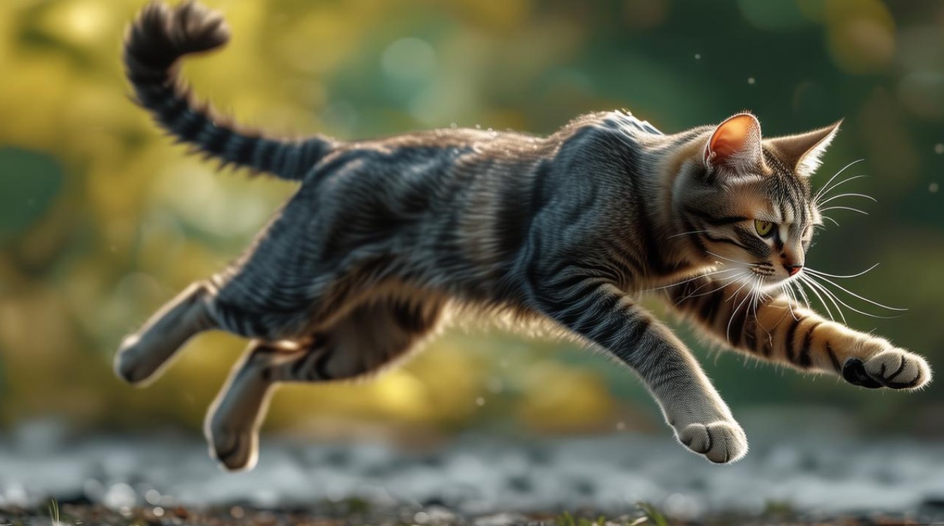 猫咪运动的样子