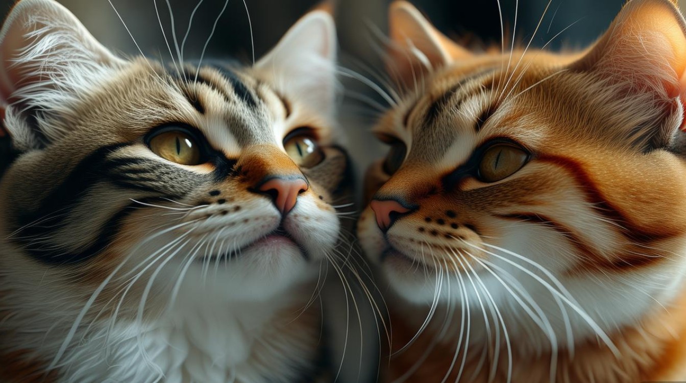 猫咪互相咬脸