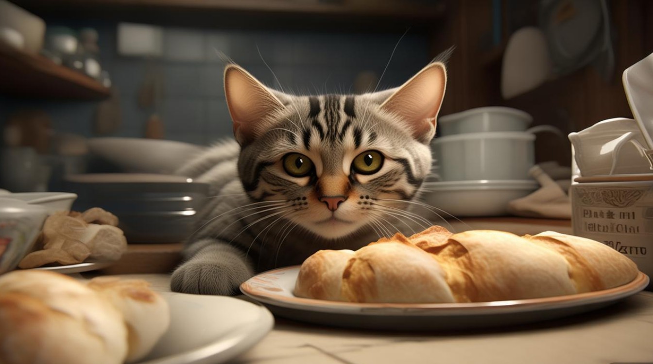 猫咪偷吃 饿 馋