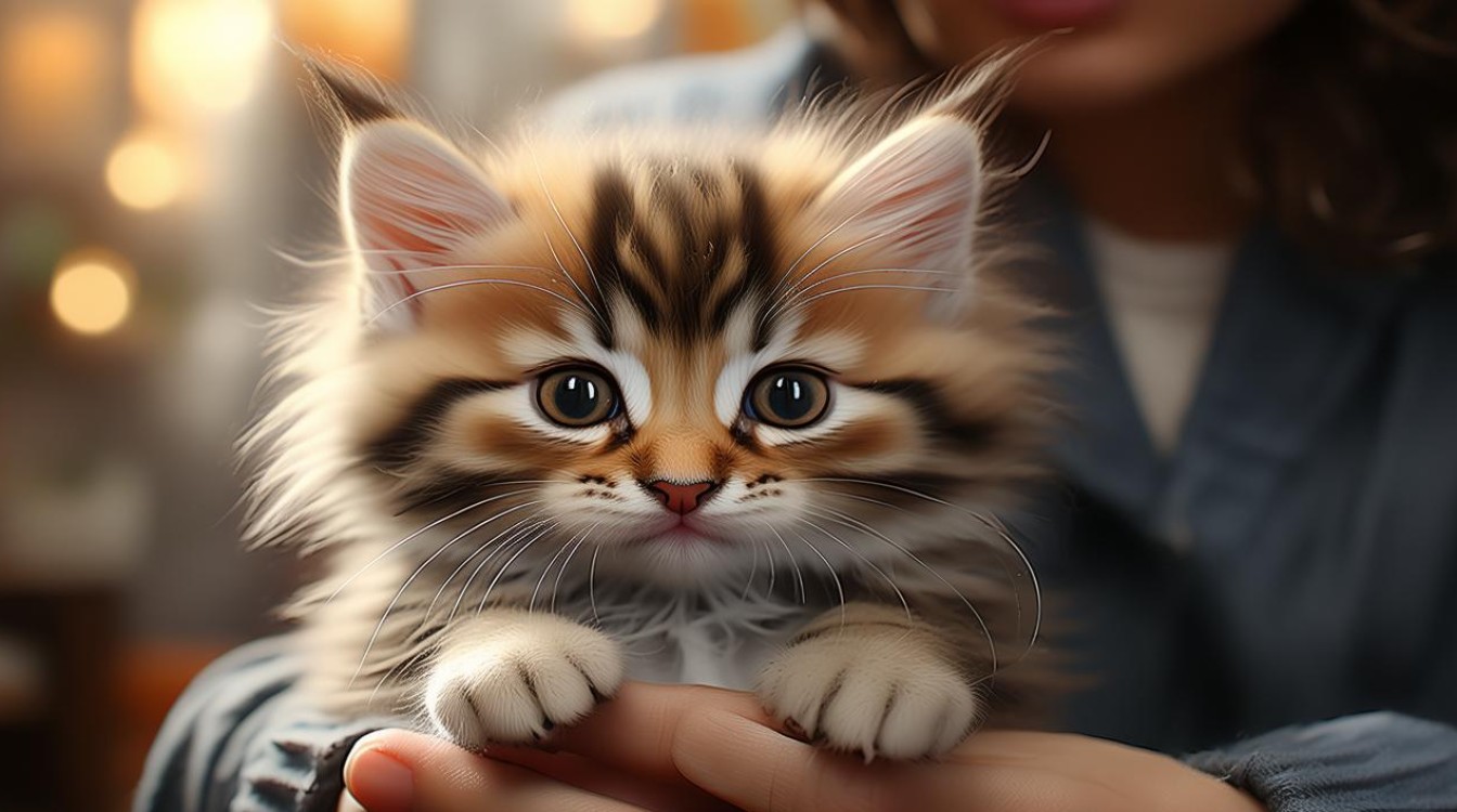 猫咪从小经常抱