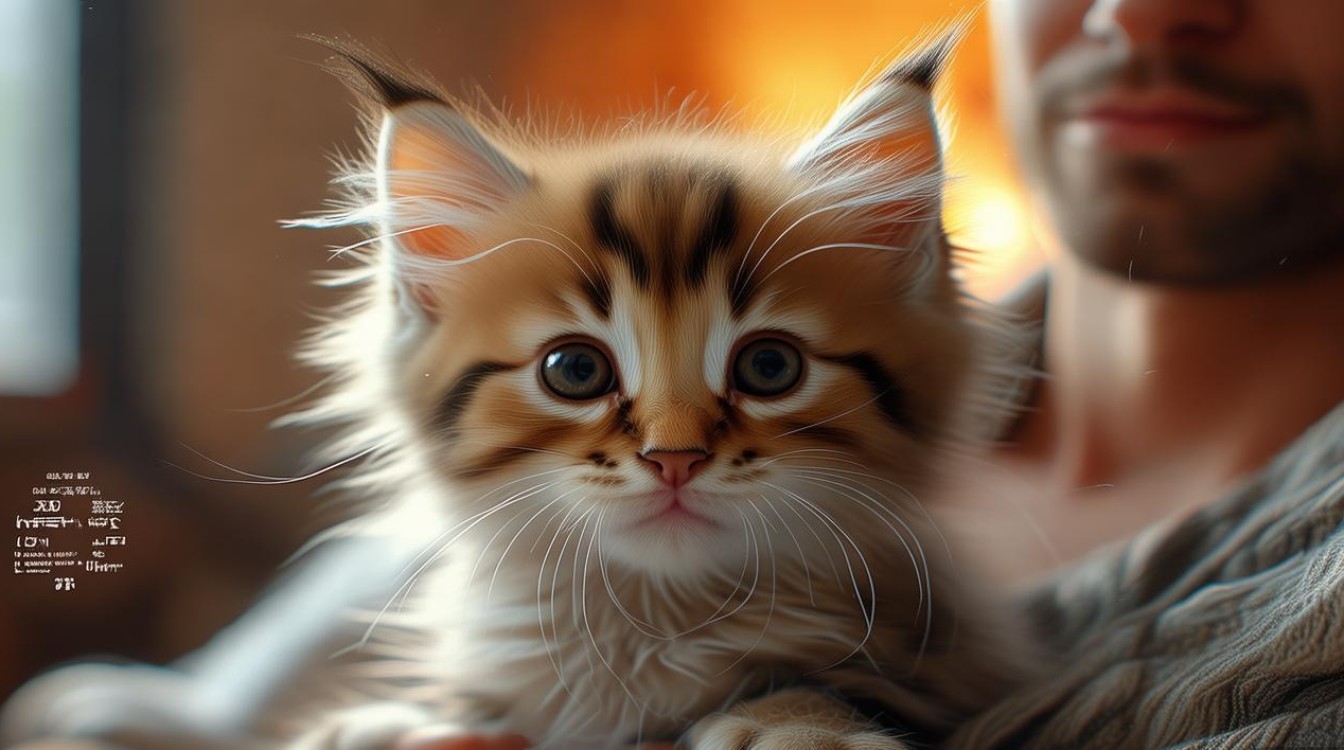 猫咪从小经常抱