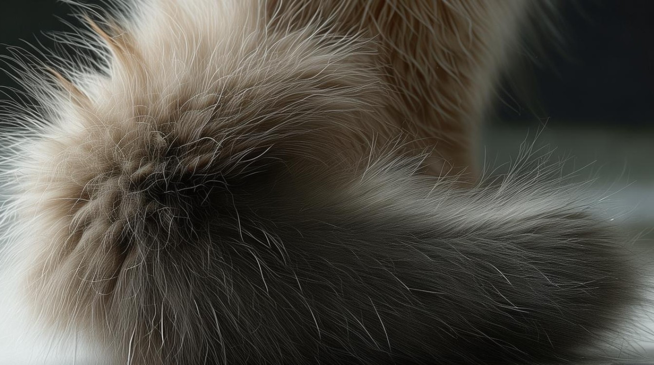 猫咪尾巴毛根