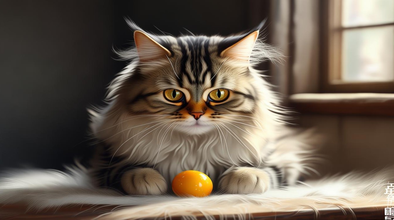 猫咪吃蛋黄吐了