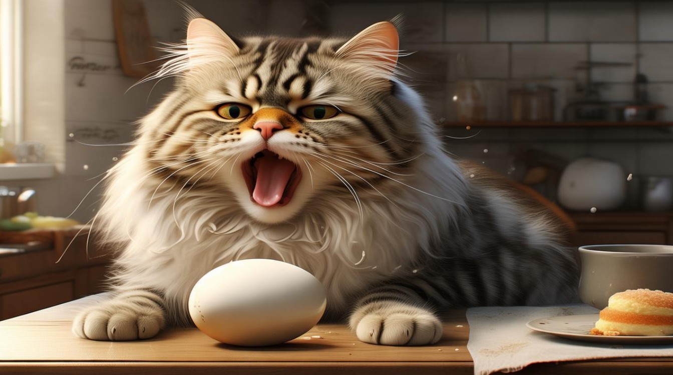猫咪吃蛋黄吐了
