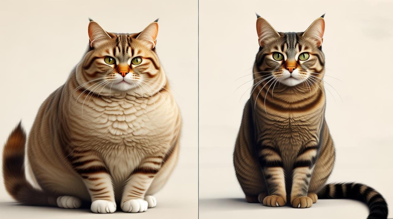 猫咪体型胖瘦对照