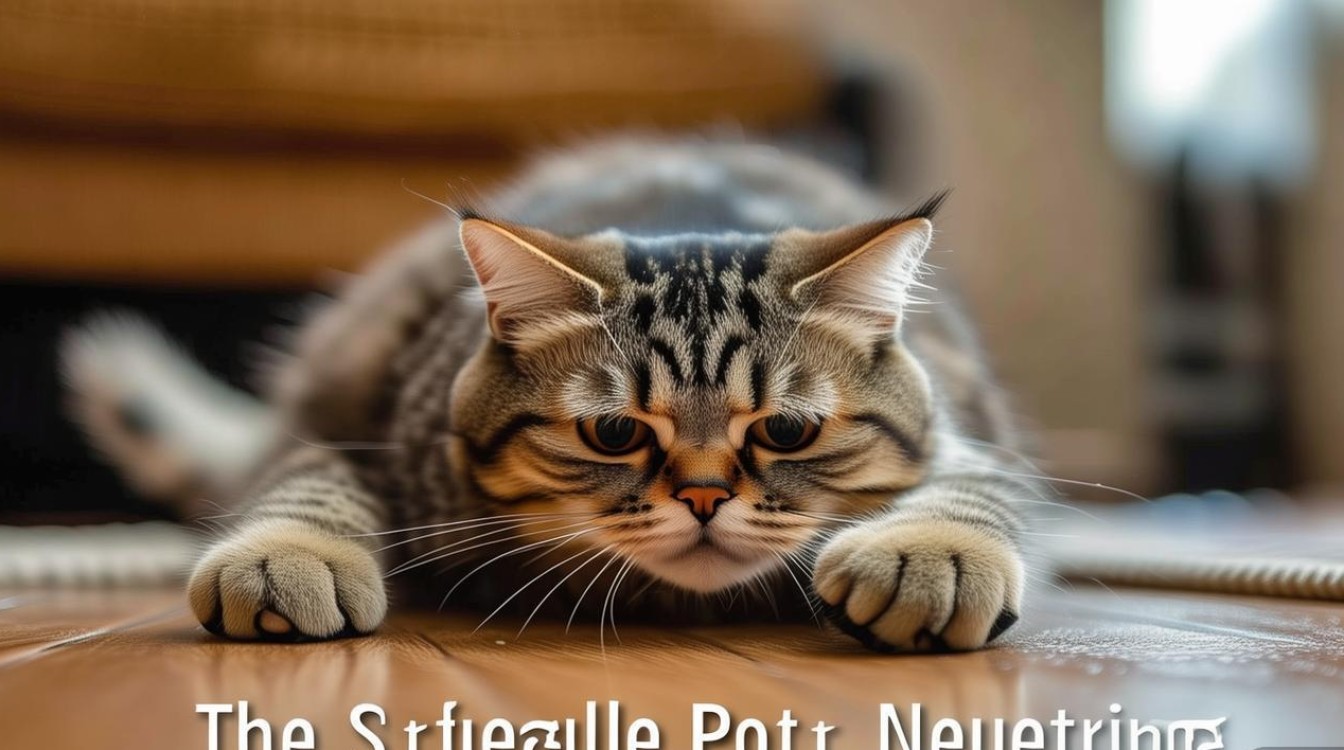猫咪绝育后挣扎