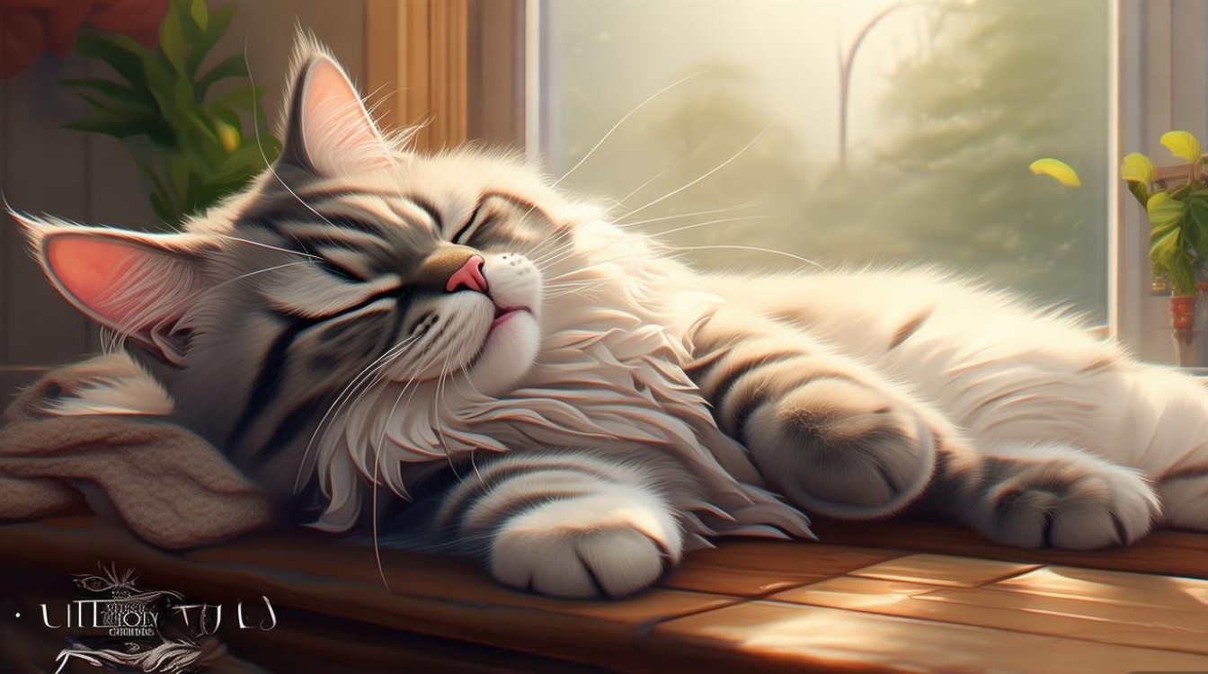 猫咪伸舌头睡觉
