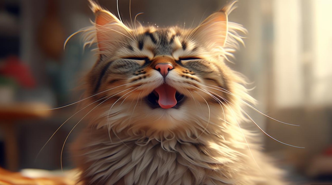 猫咪伸舌头睡觉