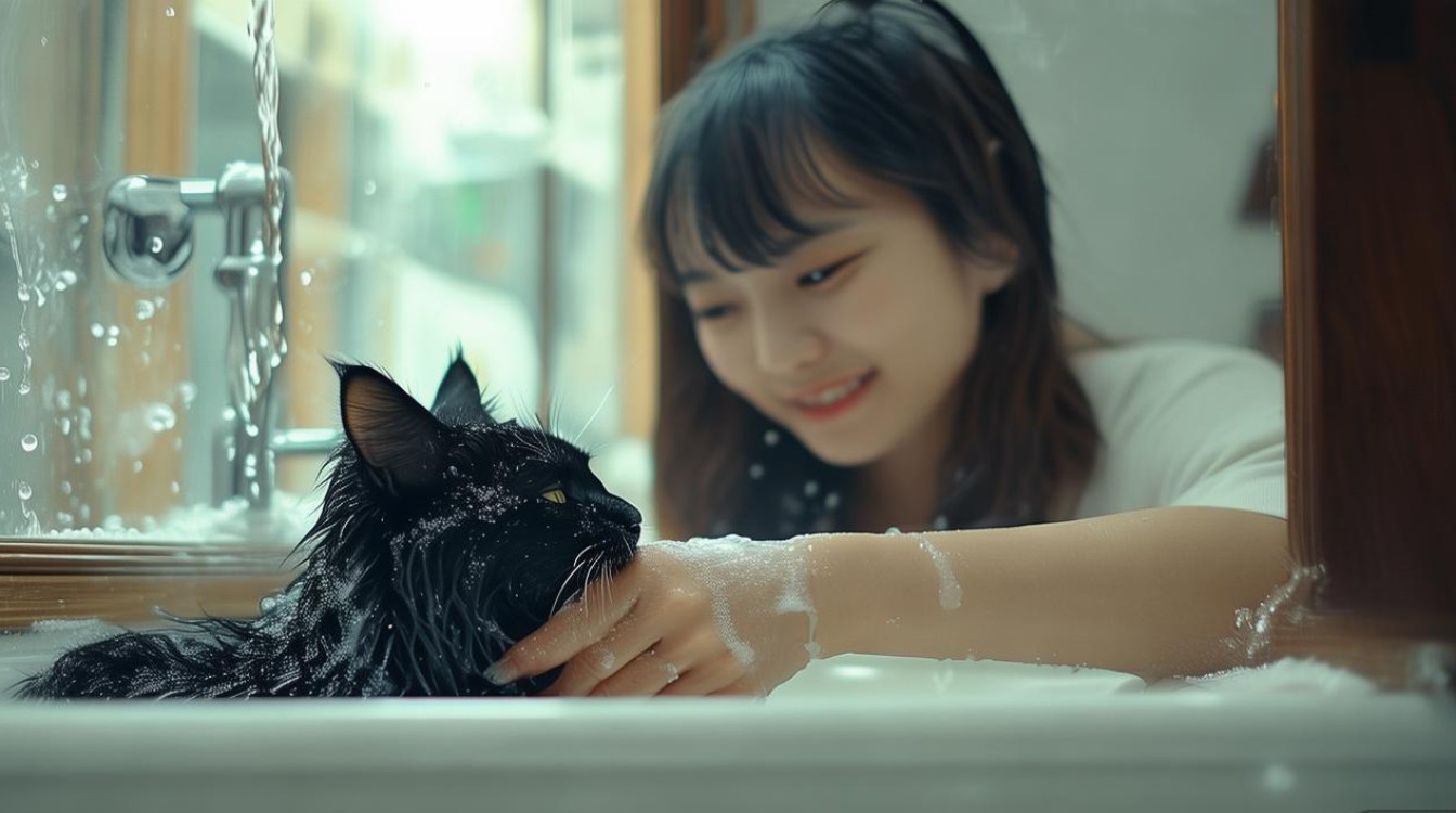 喜欢给猫咪洗澡