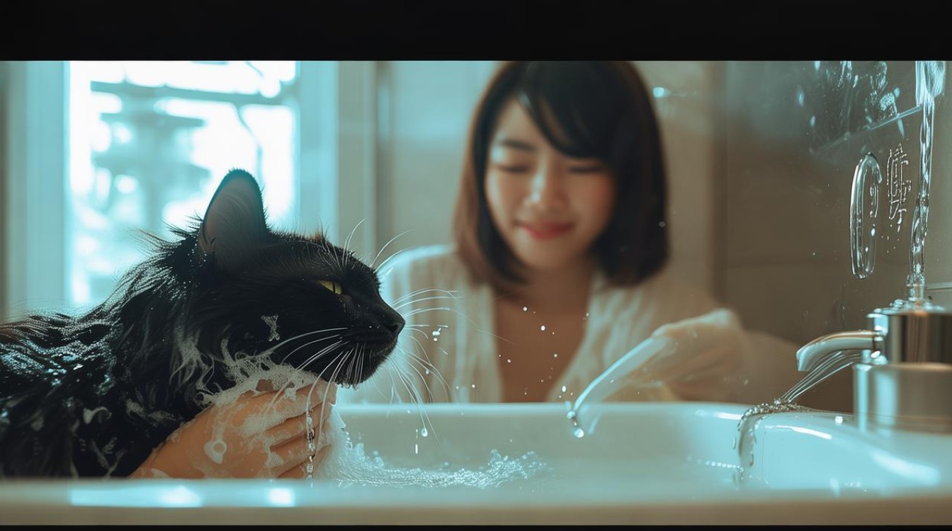 喜欢给猫咪洗澡