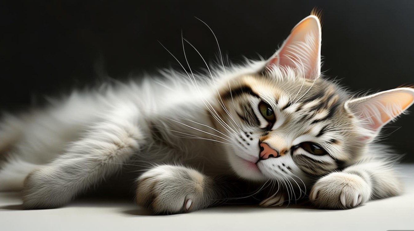 猫咪 侧躺 快死