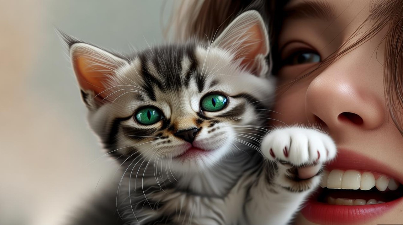 猫咪叫咬脸