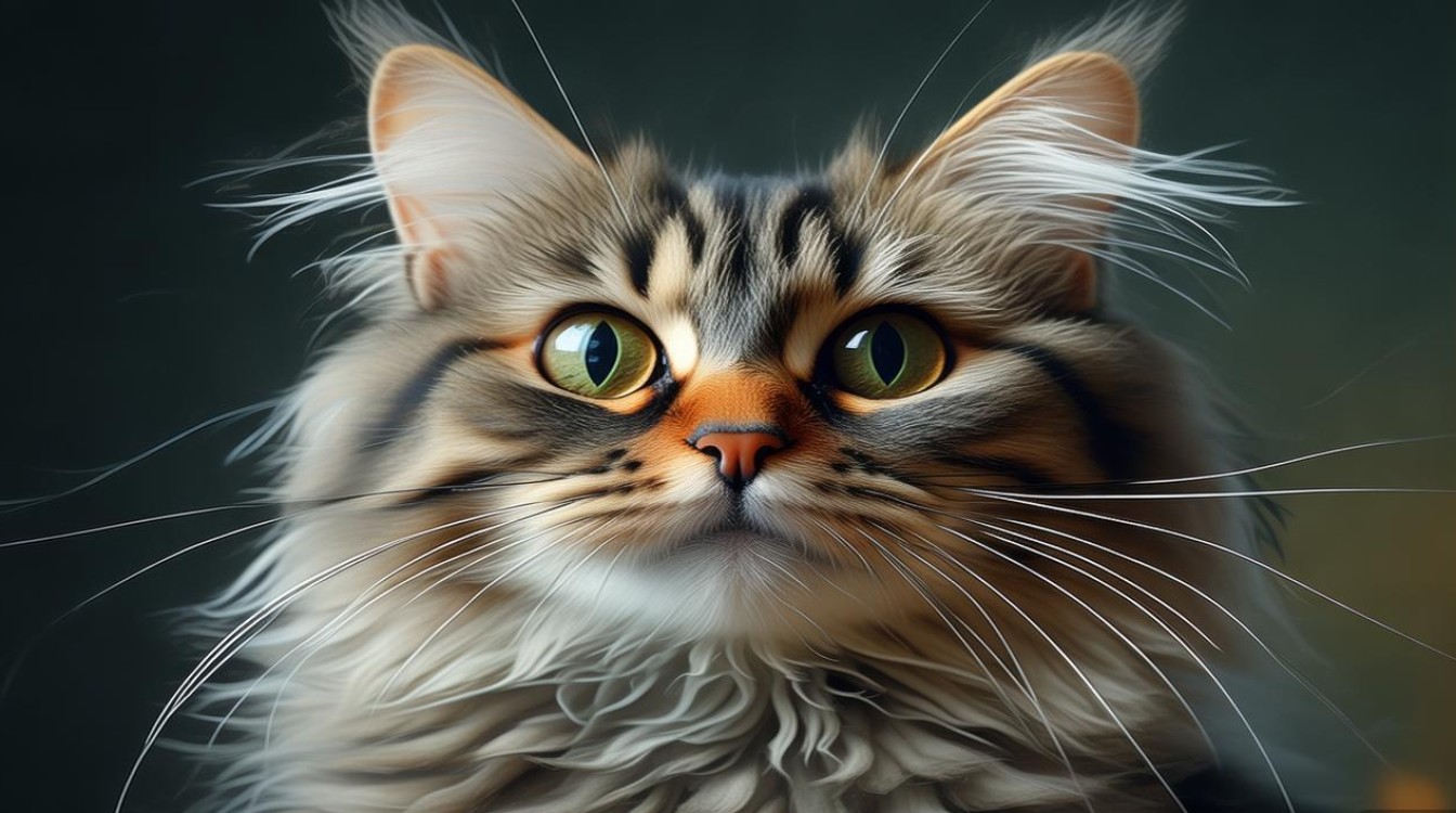 猫咪胡子往下耷拉