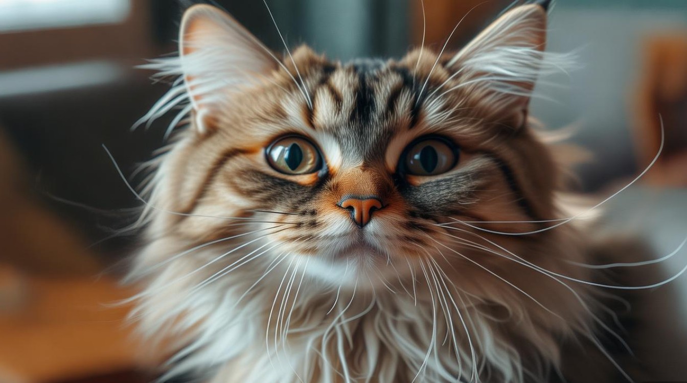 猫咪胡子往下耷拉