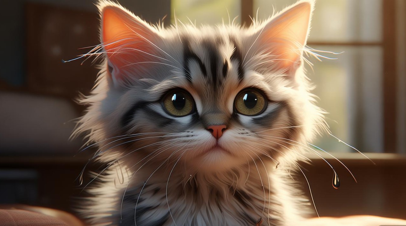 猫咪老留眼泪