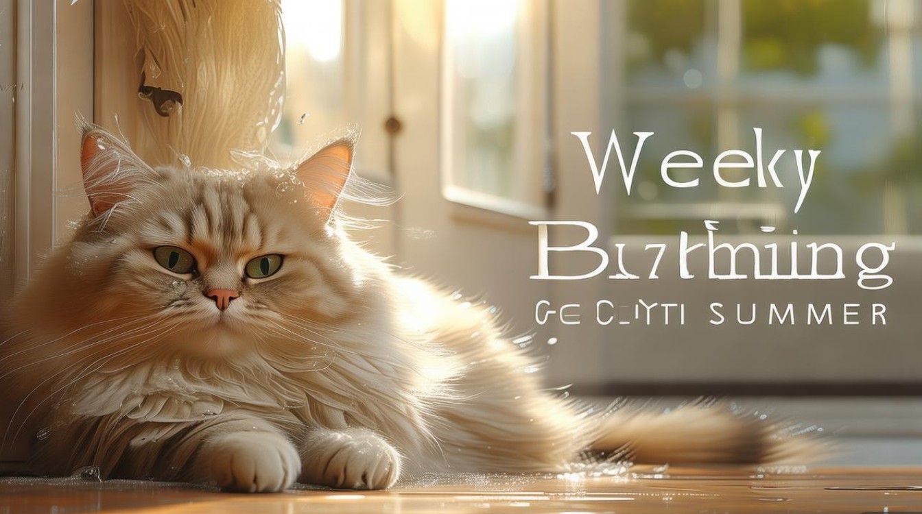 猫咪夏天每周洗澡
