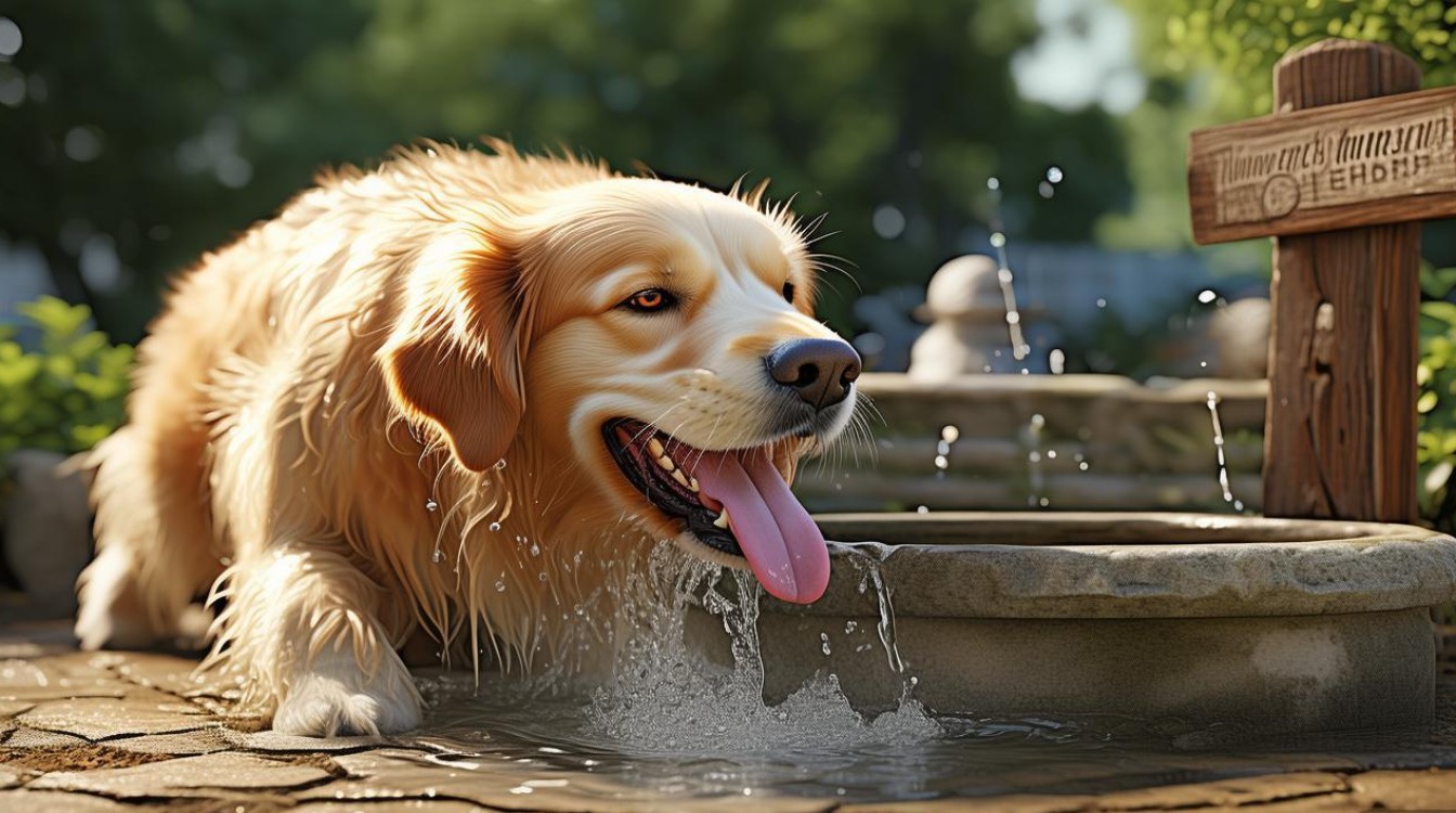 狗狗夏天喝水