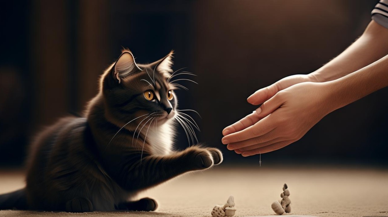 如何训练猫咪玩手