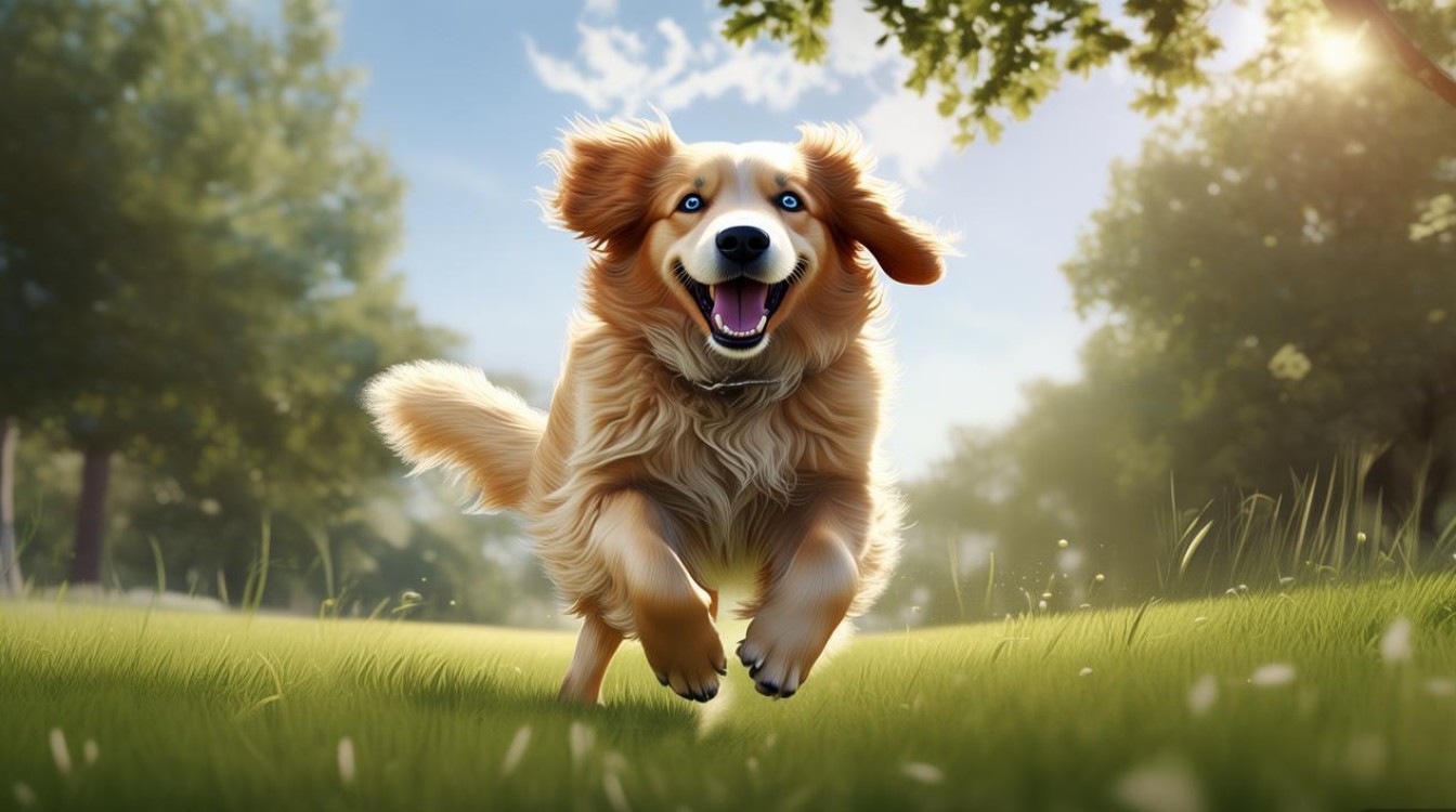 狗狗玩转圈