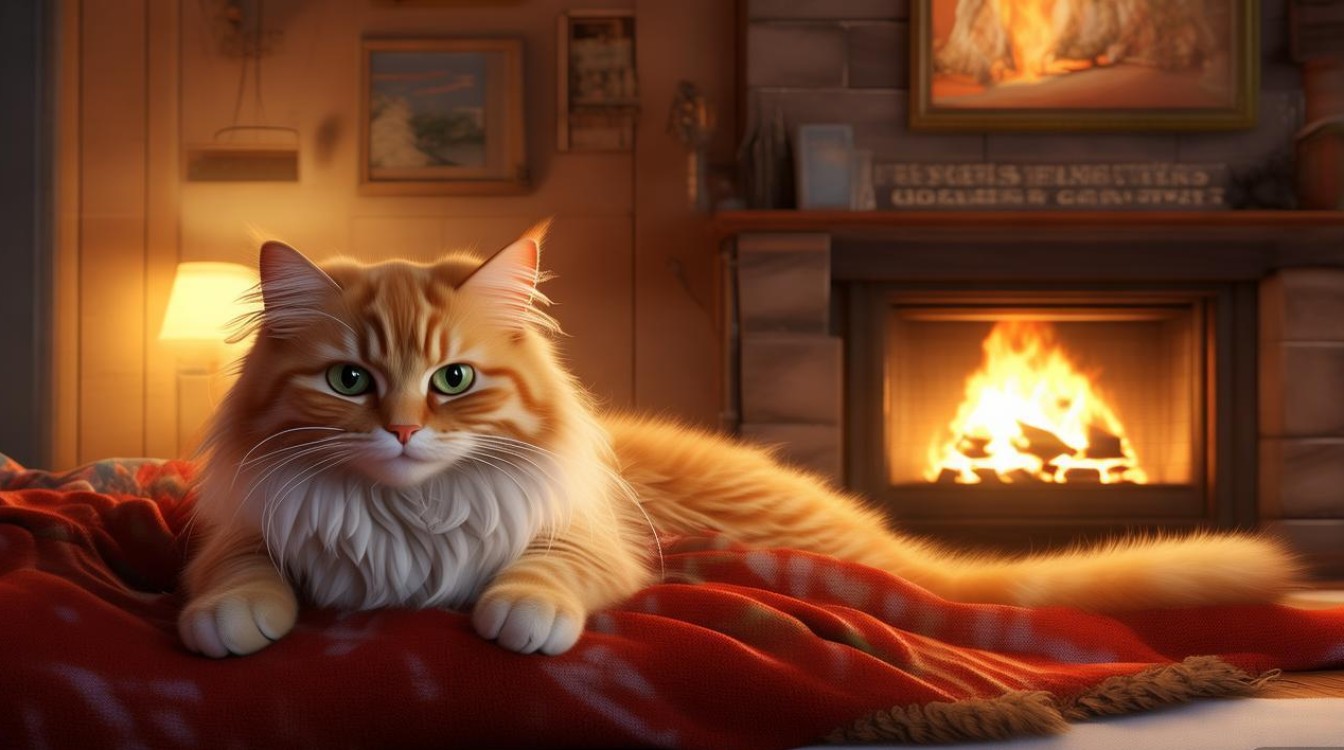 冬天猫咪放在房间